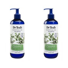 Dr Teals 닥터틸즈 에센셜 오일 샴푸 유칼립투스 스피어민트 473ml 2팩, 2개