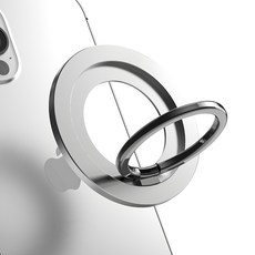 SKY Well 智能手機 MagSafe 兼容磁性 Griptok 搖籃環支架, 銀, 1個