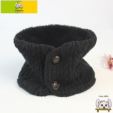 수출함 겨울 가을 계절 스타일리쉬 두터운 융털 목 보호 보온 숄 버튼 단추