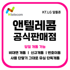 앤텔레콤 선불폰(SK.KT.LG) 한국선불유심 USIM 개통(lg미납폰가능)