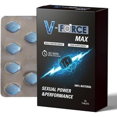 남성용 V-Force MAX 블루 알약 엑스트라 스트롱 100mg - 증폭된 강화된 강도 탄력 - 장기간 결과를 위한 더 강한 더 강한 성능(20개입), 1개, 20정 - bvx100