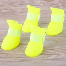 강아지용 방수 고무 장화 내구성 신발 애완 동물 레인 슈즈 핫, 10.Fluorescent green, A.S