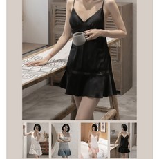 수면잠옷 레이스원피스 임산부 임부복 편안한 부드러운 가슴패드탈부착