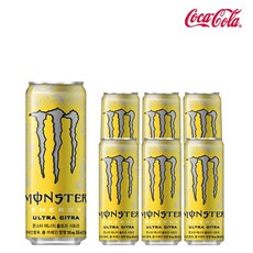 몬스터 에너지 시트라 355ml X 6캔 에너지음료 탄산음료 울트라 그린 파이프라인 몬스터음료 에너지드링크 에너지탄산, 6개