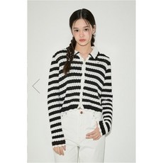타미진스 여성 크로셰 스트라이프 가디건 T32E1KCD50TWT11228838