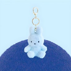 미피 SITTING 크리미 키링 봉제인형, 12cm, 스카이블루, 1개