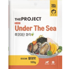 펫러닝 강아지 더프로젝트 PLAN2 언더더씨 후코이단 자연화식, 닭+황태, 100g, 12개