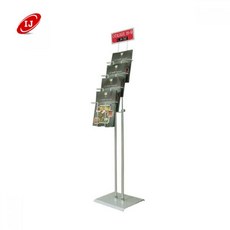 CW46CF556 po 스탠드 리플렛꽂이 리플렛거치대 fh-02275 거치대 SILVER CDS-9S 꽂이 4단 팜플렛꽂이 A4 카다로그 이젤 잡지꽂이, 1개