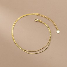 순금스네이크두줄발찌