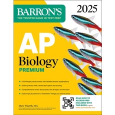 (영문도서) AP Biology Premium 2025: 6 Practice Tests + Comprehensive Review + Online Practice Paperback, Barrons Educational Services, English, 9781506291666