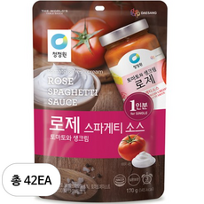 청정원 토마토와생크림 로제 스파게티소스, 170g, 42개