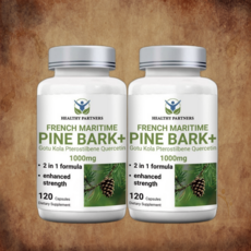 HEALTHY PARTNERS 프랑스해안송 소나무껍질추출물 고투콜라 프테로스틸벤 퀘르세틴 1000mg 피크노제놀성분 폴리페놀