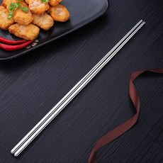 쿠킹스 스텐 튀김젓가락 36cm 사각 스텐젓가락 주방 꿀템 살림템, 1개