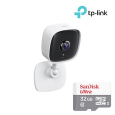 TP-LINK TAPO C100 2MP 실내 가정 미니 홈 무선CCTV IP카메라, TAPO C100+SD CARD 32GB, 1개
