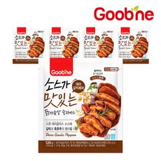 [굽네] 소스가 맛있는 닭가슴살 슬라이스 데미갈릭페퍼 120g*5팩 CE03