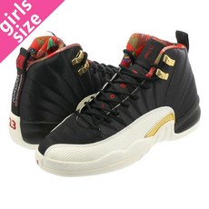 나이키 NIKE AIR JORDAN 12 RETRO GS [ CHINESE NEW YEAR ] 에어 조던 레트로 BLACK / SAIL METALLIC GOLD TRUE RED BQ6497-006