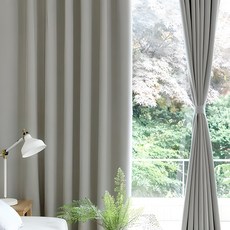 shez Home Trudy打孔式窗簾 2入組, 灰色