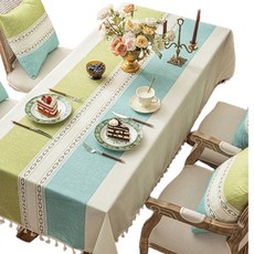 방수 식탁보 테이블보 모던하우스테 식탁커버, 140x180cm, 그린 블루톤