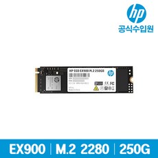 [HP SSD 공식수입원] EX900 120G NVMe 3년보증 국내정품, 250GB, EX900 NVMe
