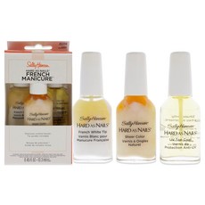 Sally Hansen Hard As Nails French Manicure Set - 4 Sally Hansen 하드 애즈 네일스 프렌치 매니큐어 세트 - 45326 쉬어 로맨스, 1개, 12g