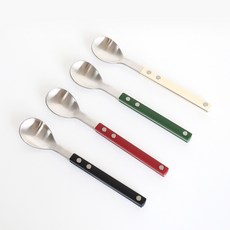 BSF 보겐 쌍띠에 실버 커트러리 티스푼 (10colors), 오렌지, 1개