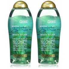 OGX 오지엑스 바디 워시 시 미네랄 모이스쳐 577ml 2팩 Quenching + Sea Mineral Moisture Body Wash 19.5 Ounce, 1set