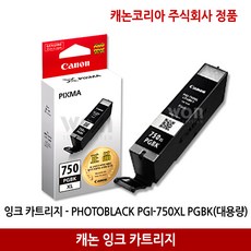 캐논잉크 PGI-750XL PGBK 검정 정품, 단일 수량 - 캐논750