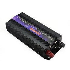 차량용인버터 Vehicle Inverter DC 12V 24V 48V to AC Pure Sine Wave Inverter 800W/1600W (Peak) 110V Voltage, 24V-110V, Black