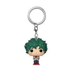 유명한 음악! Keychain : My Hero Academic World - Deku 학교 유니폼 멀티 컬러 2 인치, 본상품, 본상품
