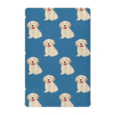 MCHIVER Labrador 골든 리트리버 강아지 아기 침대 시트 부드러운 유아 통기성 매트리스 커버 유모차 여아용 132.1 x 71.1 22.9cm52 28 9인치, MCHIVER Labrador 골든 리트리버 강아지 아, 1개
