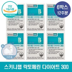 스키니랩 장용성 락토페린 다이어트 300 체지방 뱃살 관리 + 씨오케이 마스크 증정, 14정, 6박스