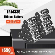 물 계량기 14335 리튬 이온 교체 배터리 PLC CNC 제어 경보 시스템용 ER14335 리튬 배터리 3.6V 1650mAh 23AA 20 개, 20개
