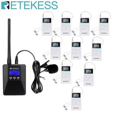1 FM 송신기 TR50610Pcs 라디오 수신기 TR612 무선 투어 가이드 미팅 동시 통역 안내마이크, 없음