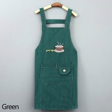 칼하트앞치마 덕네일 H형앞치마 남녀공용 주방 코튼 핸드 대형 방수 및 여성 베이킹 의류, 4.Green, 1개