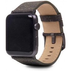 # K- 브랜드 [SLG] D + 왁스 캔버스 스트랩 밴드 | 왁스 칠한 캔버스 원단 | Apple Watch Series 1-5 42, 1, 단일상품