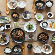 조약돌 4인 30P 홈세트 그릇세트, 화이트&그레이