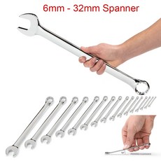 얇은 다기능 공구 몽키 렌치 스패너 세트 6-32mm 오픈 엔드 조합 렌치 범용 대형/소형 메트릭 CR-V 링 소켓 스패너 가정용 자동차 수리 도구, 21mm, 1개