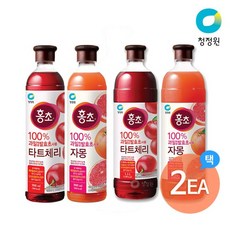 청정원 홍초 자몽/타트체리 900ml/1.5L 택 x 2개, 04. 청정원 홍초 타트체리 1.5L x 2개, 900ml