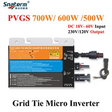 태양광 PV 그리드 타이 마이크로 인버터 스마트 마이크로 인버터 DC 8V 60V AC 0V 230V 50HZ 60HZ 700W 600W 500W 350W 300W 260W, [03] PVGS 350W, [01] 18V-60VDC, [02] 80V-160VAC, 1개