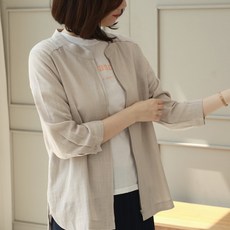 여성린넨점퍼