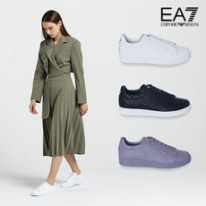 아르마니 EA7 여성 클래식 소가죽 스니커즈