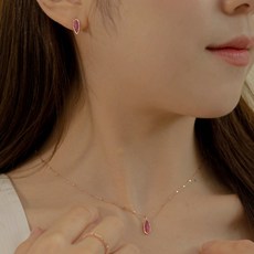 원석루비귀걸이