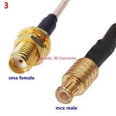 RG316 SMA MCX 수 암 커넥터 RPSMA 직각 크림프 점퍼 연장 케이블 저손실 RF 빠른, 1개