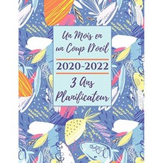 3 년 플래너 다이어리 2020-2022 한 달에 한눈에보기 : 월간 다이어리-3 년 다이어리 페이지 별 월간 캘, 단일옵션