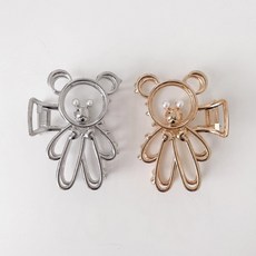 아이유곰돌이집게핀