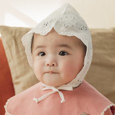 채니봉봉아기레이스보넷