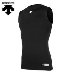 [DESCENTE] S7221ZST01 BLK0 절개 라운드 민소매 언더셔츠블랙