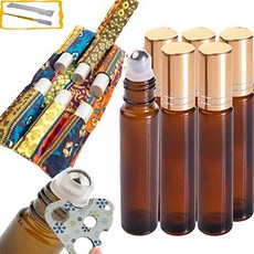 15 Pack Essential Oils Carrying Case Holds 5ML 10 ML 1/3 OZ Roller Bottles Perfects Fits Purse Bag Include 10 X Blank Roller Bottles (A With 10ML, Color = B With 6X 10ML Bottles, 본문참고, 본문참고