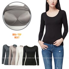 발열 히트 캡내장 브라탑 긴팔 내의 이너 티셔츠