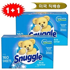 스너글 섬유 유연제 드라이시트 블루 스파크 160매 1+1